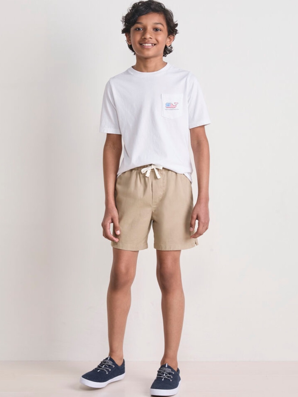 Vineyard Vines Boys' Tan Drawstring Hybrid Shorts